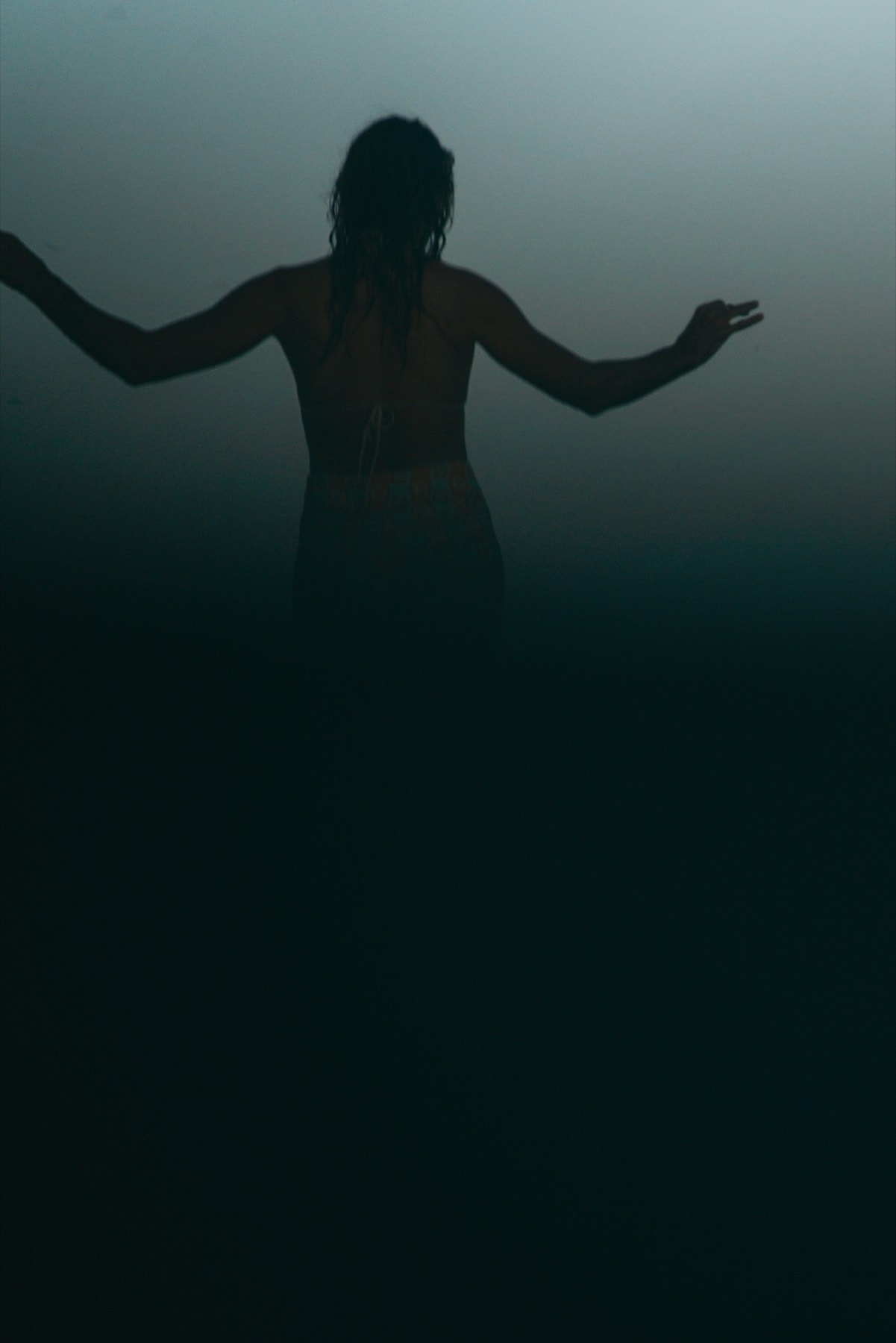 Still water below the jungle at dusk in Nosara